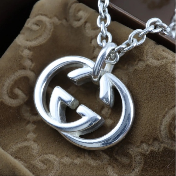 GUCCI LUXURY 925 Sterling Silver Necklace 19.5 inches approx STUNNING! - Picture 2 of 10